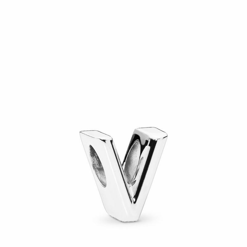 Pandora Letter V Charm Europe - Sterling Silver - 794835SBY